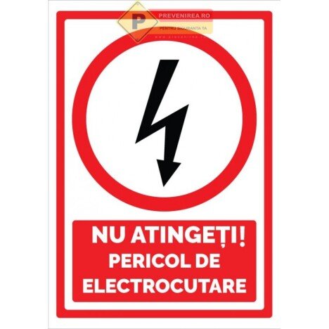 Semnalizare nu atinge pericol de electrocutare